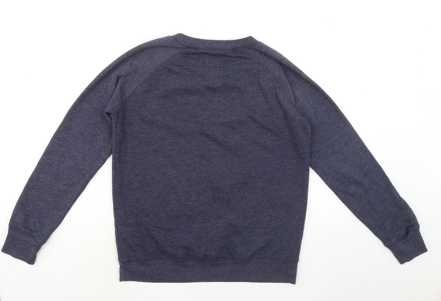 Triblend Sweats Mens Blue Cotton Pullover Sweatshirt Size M