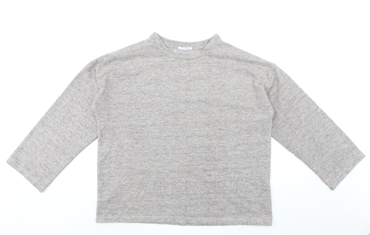 Zara Mens Brown Polyester Pullover Sweatshirt Size L
