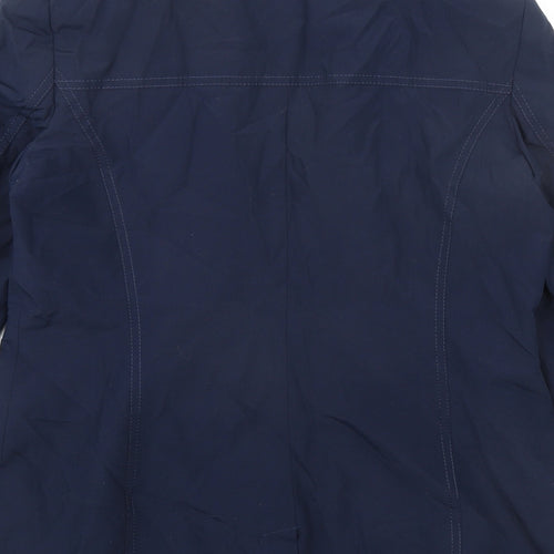 M&Co Womens Blue Jacket Size 12 Button