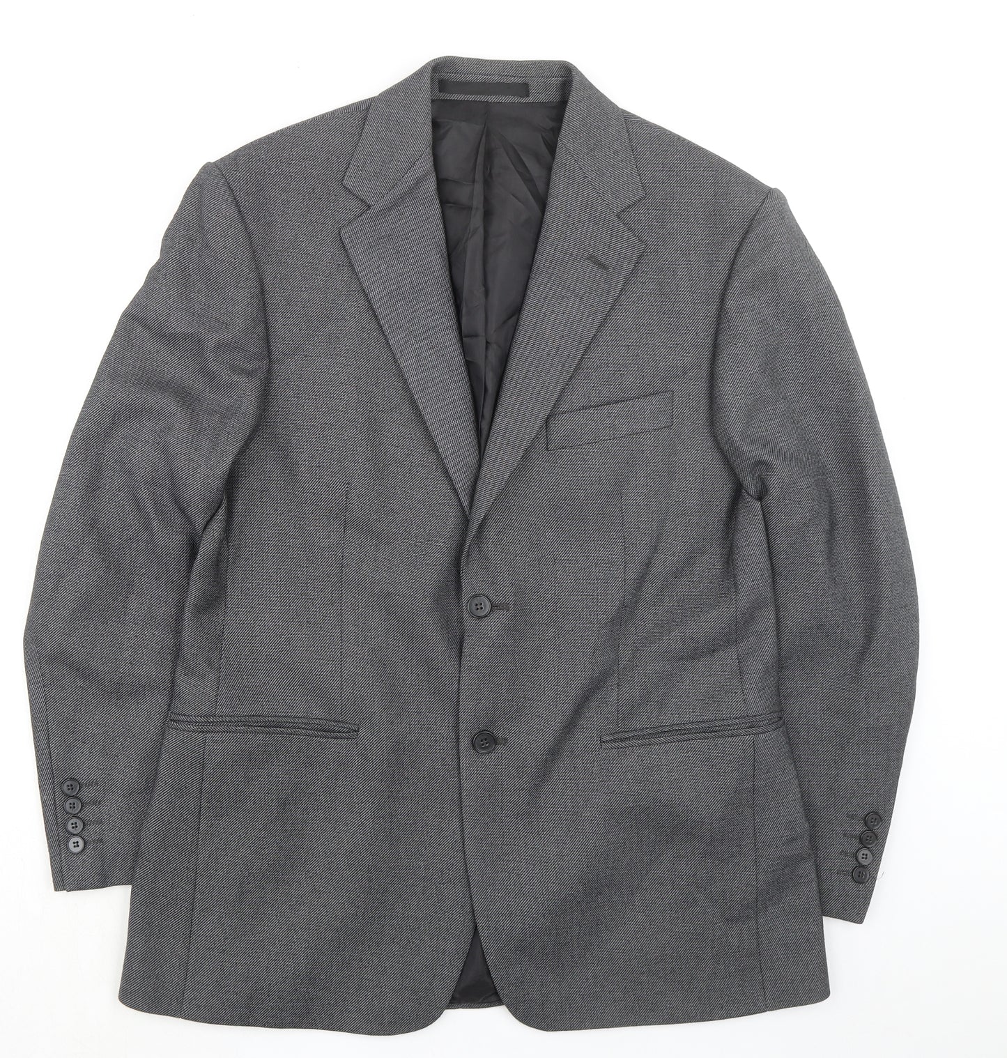 Marks and Spencer Mens Grey Polyester Jacket Suit Jacket Size 40 Regular