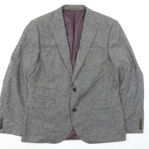 NEXT Mens Grey Wool Jacket Blazer Size 42 Regular