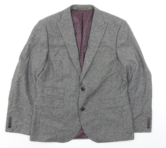 NEXT Mens Grey Wool Jacket Blazer Size 42 Regular