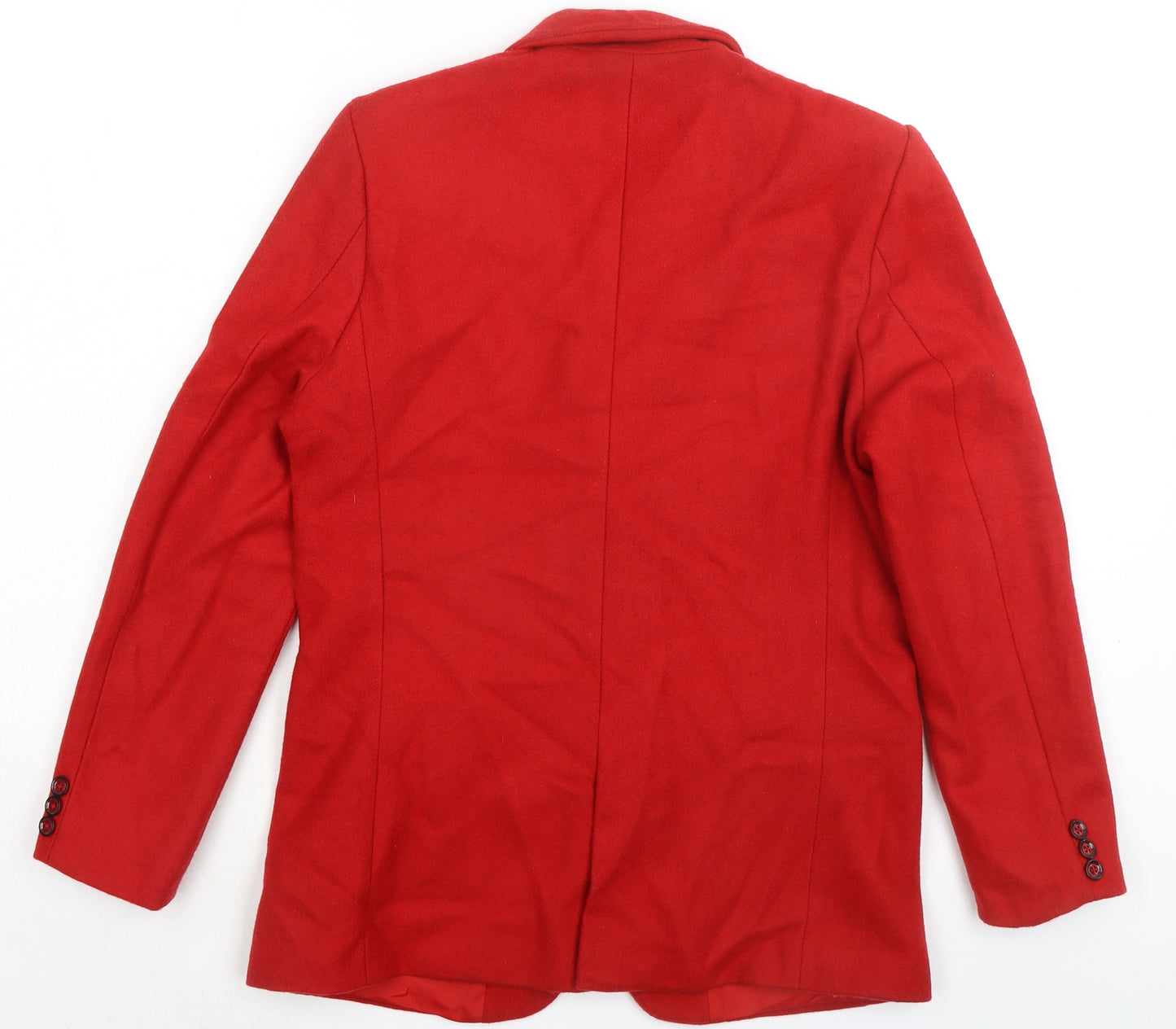 Alice Collins Womens Red Jacket Blazer Size 10 Button