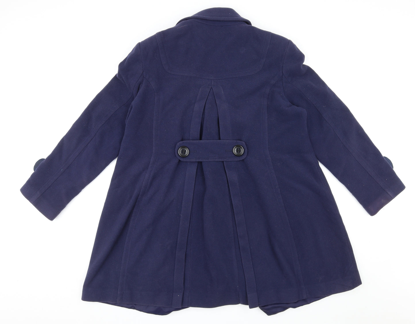 John Lewis Womens Blue Pea Coat Coat Size 16 Button