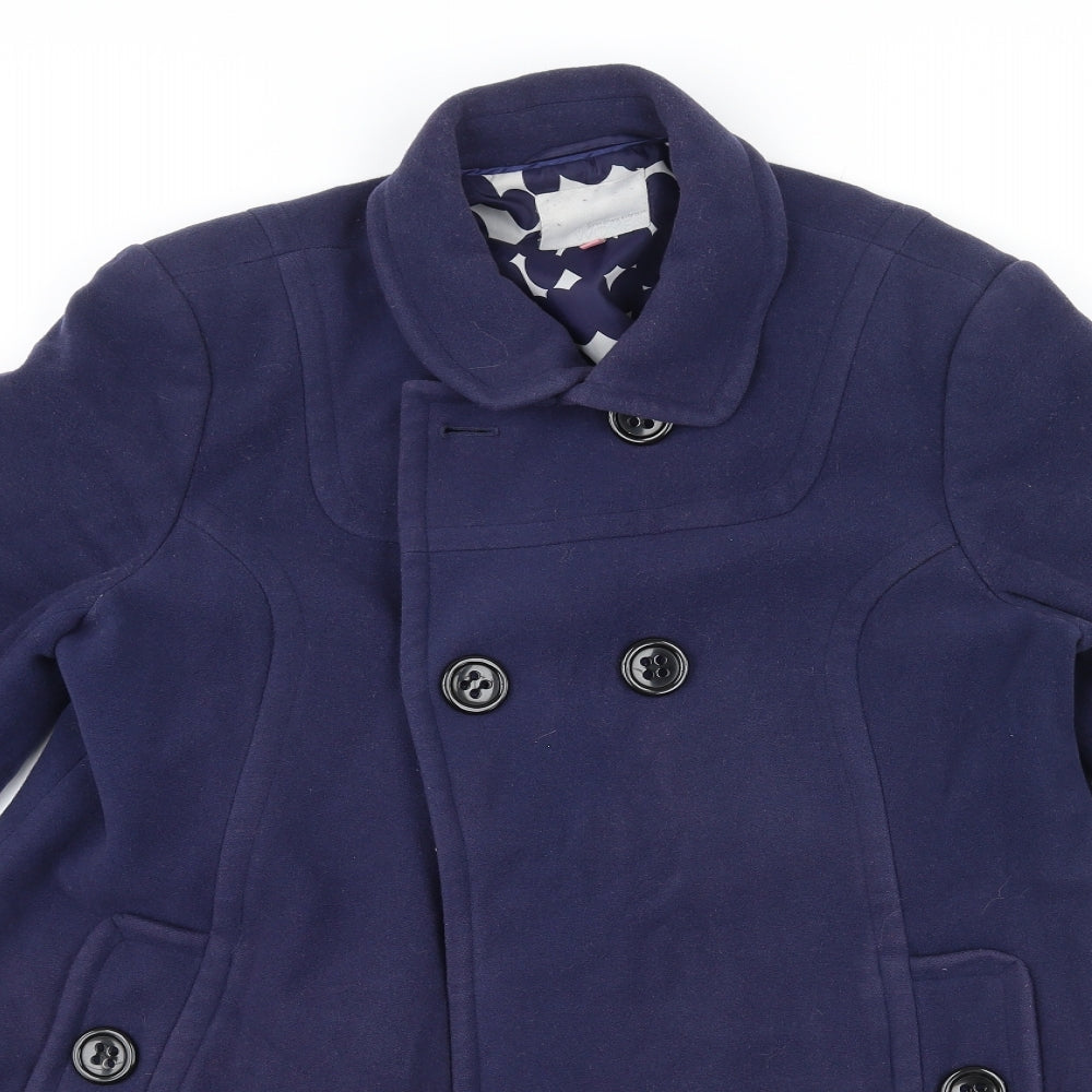 John Lewis Womens Blue Pea Coat Coat Size 16 Button
