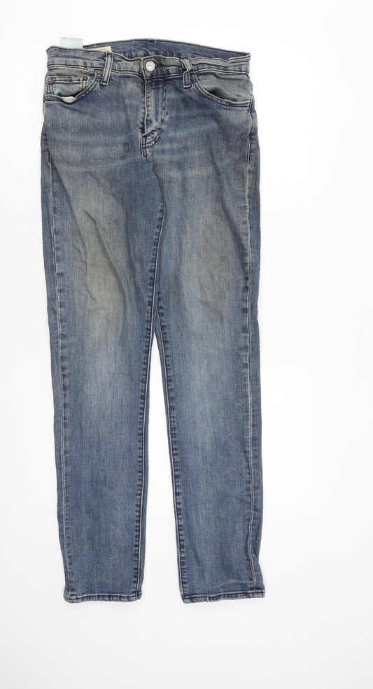 Levi's Mens Blue Cotton Tapered Jeans Size 30 in L32 in Regular Zip