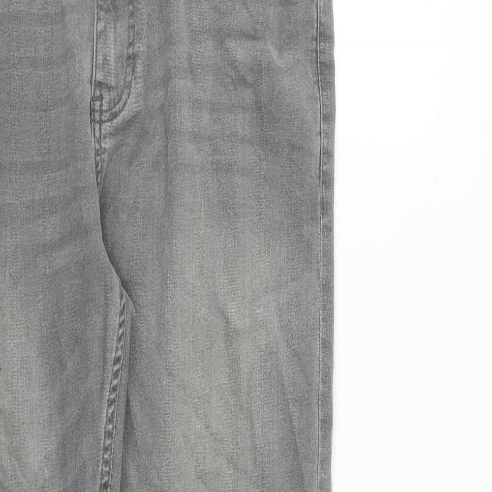 Firetrap Mens Grey Cotton Skinny Jeans Size 34 in L31 in Regular Zip