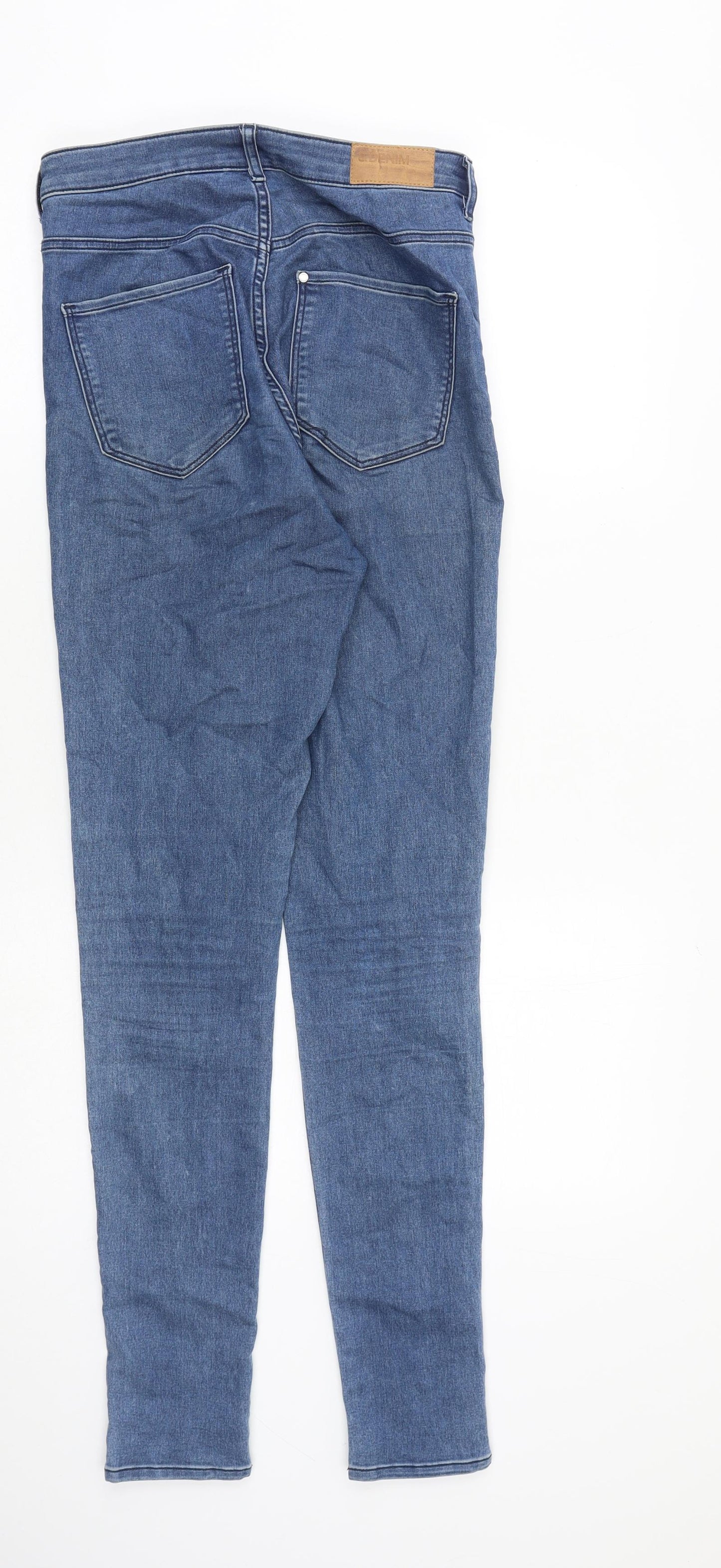 H&M Womens Blue Cotton Skinny Jeans Size 28 in L32 in Regular Zip