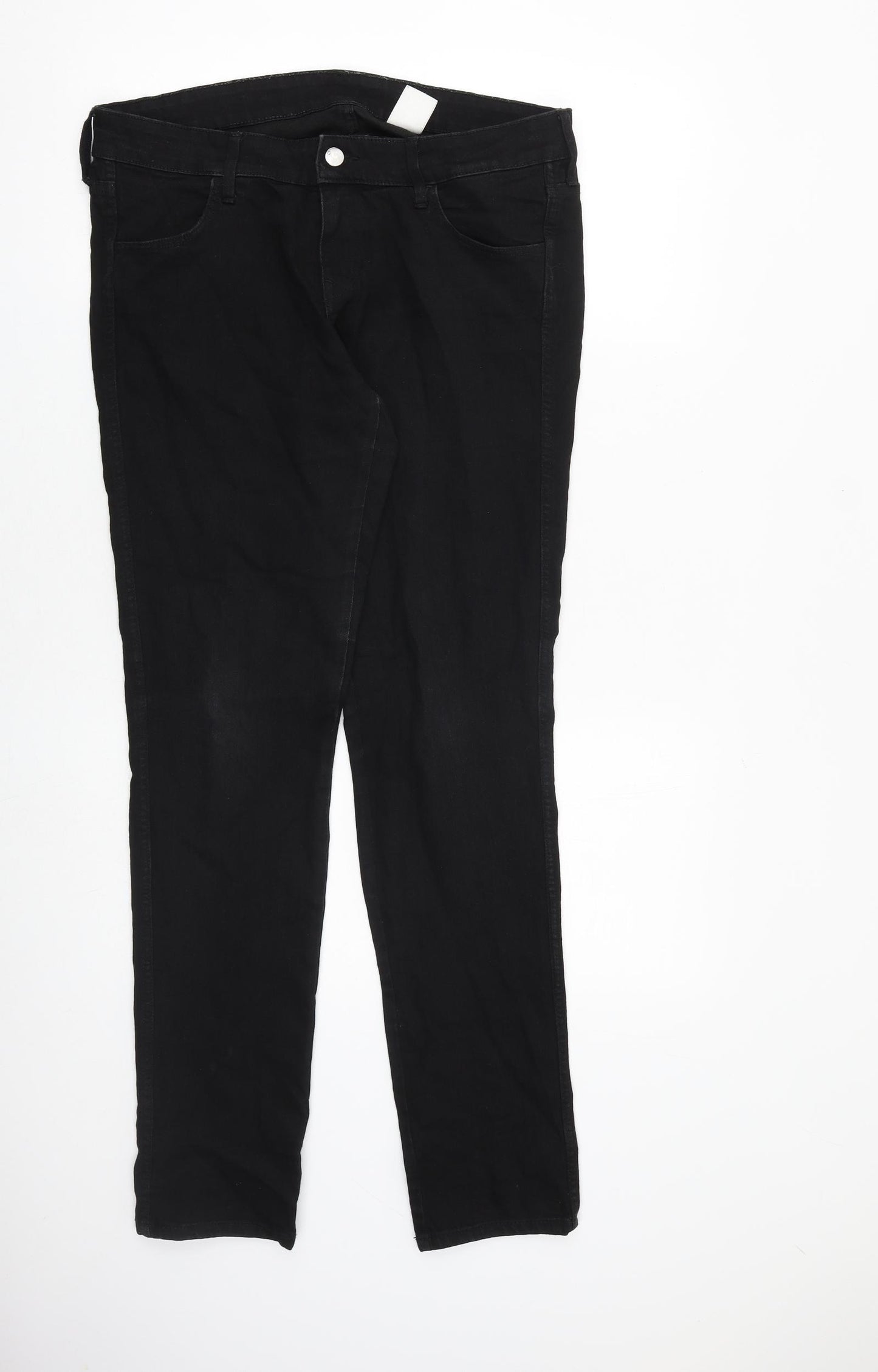 H&M Womens Black Cotton Skinny Jeans Size 32 in L32 in Regular Zip