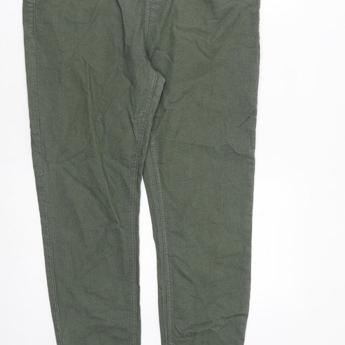 denim365 Womens Green Cotton Jegging Jeans Size 16 L29 in Regular