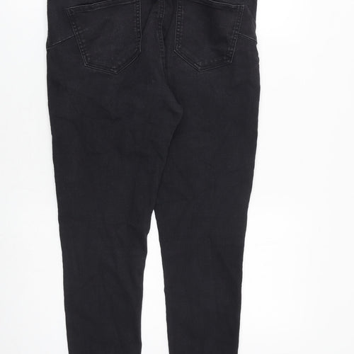 Goldigga Womens Black Cotton Skinny Jeans Size 14 L27 in Slim Zip