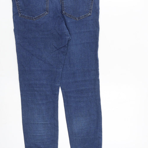 Denim & Co. Womens Blue Cotton Skinny Jeans Size 12 L26 in Regular Zip