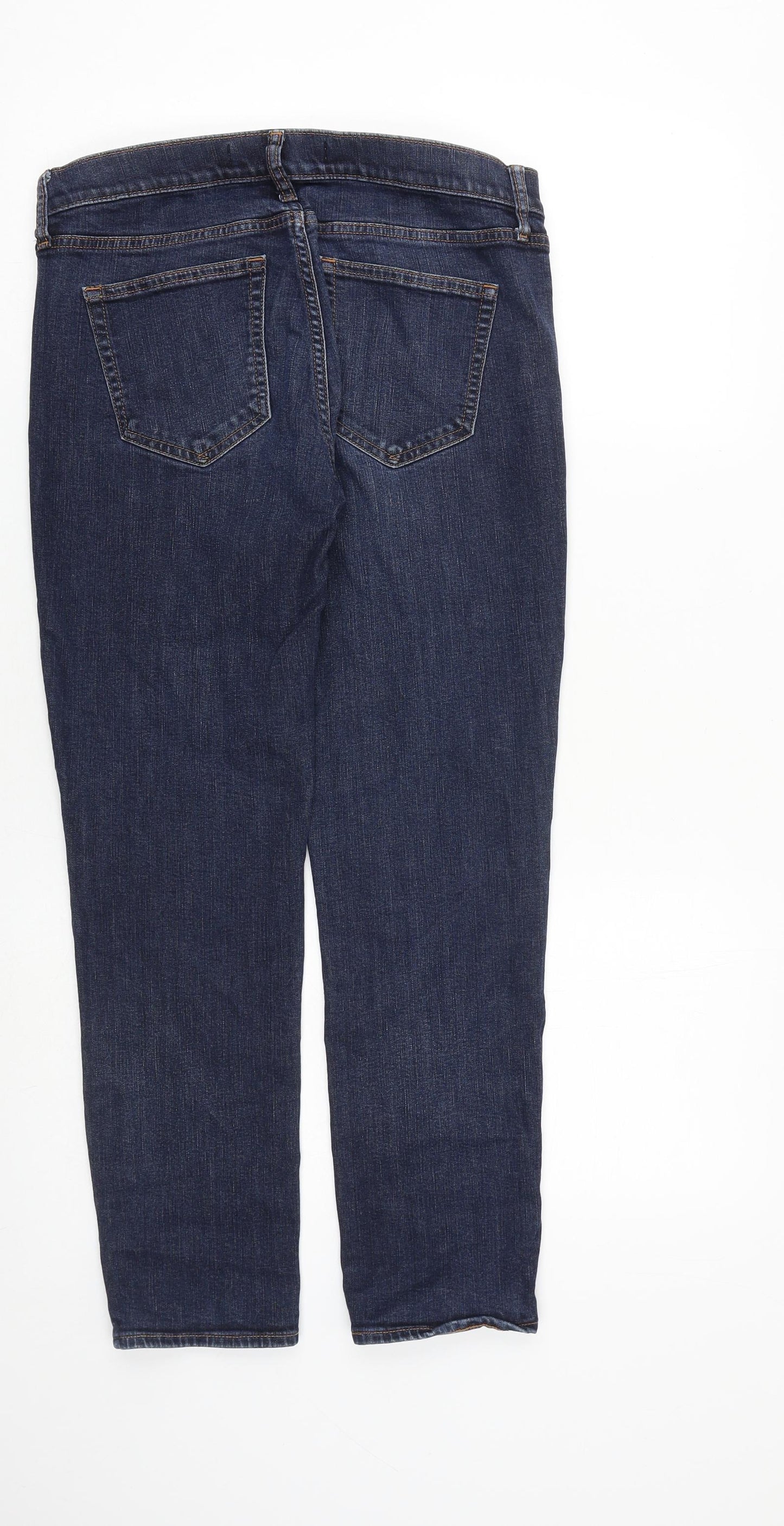 Gap Womens Blue Cotton Straight Jeans Size 27 in L27 in Regular Zip