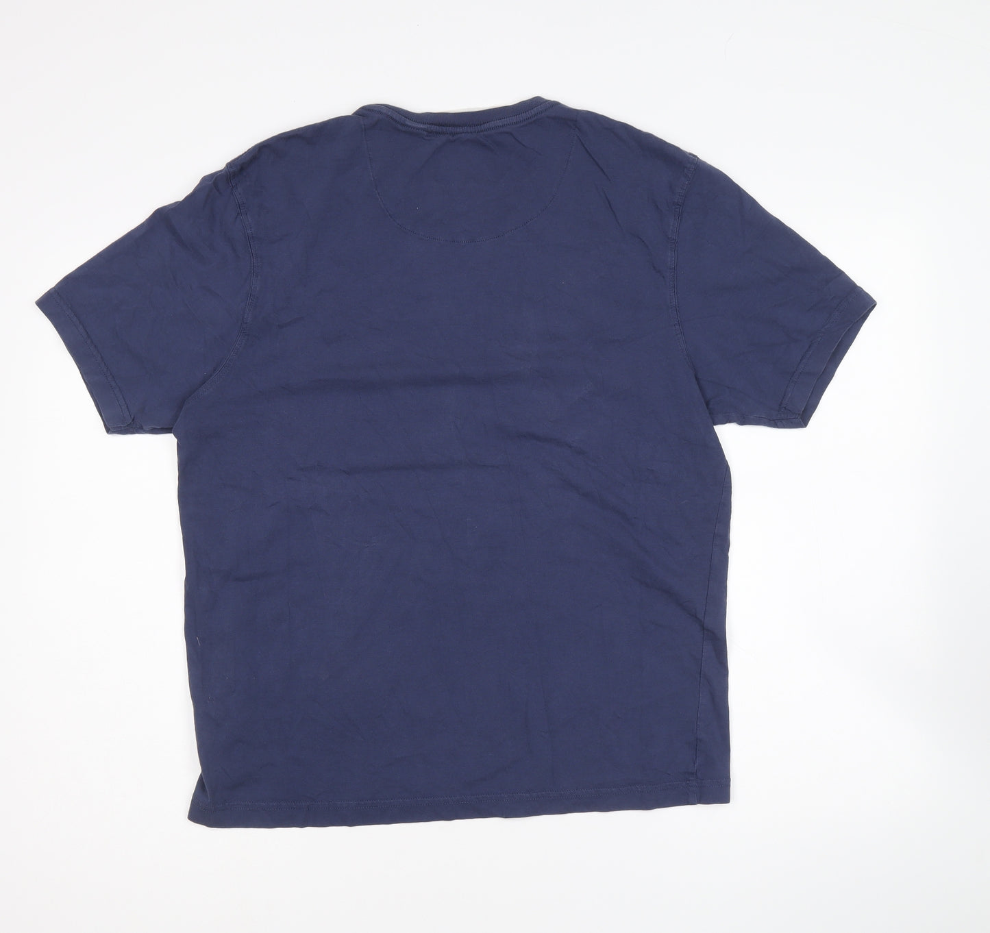 Stone bay Mens Blue Cotton T-Shirt Size M Round Neck