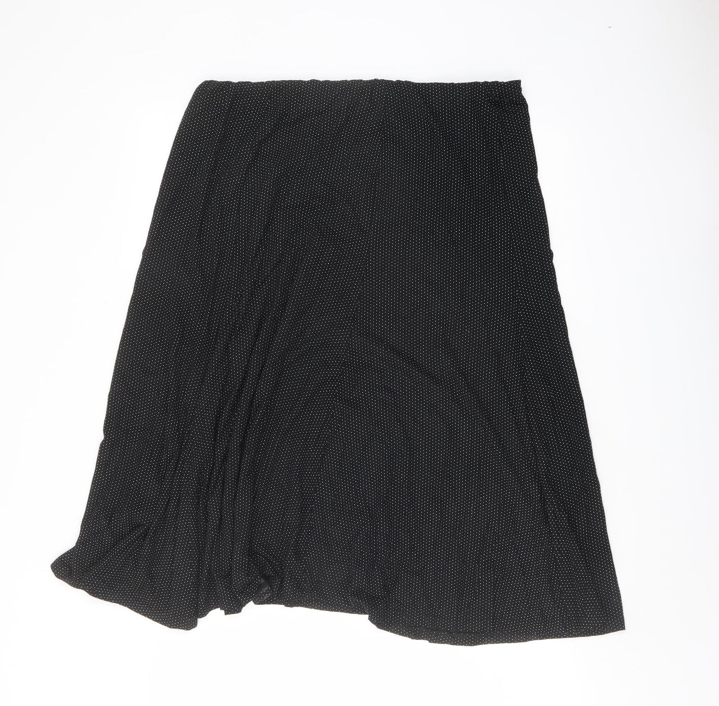 Bonmarché Womens Black Viscose Swing Skirt Size 14