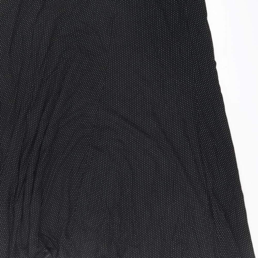 Bonmarché Womens Black Viscose Swing Skirt Size 14