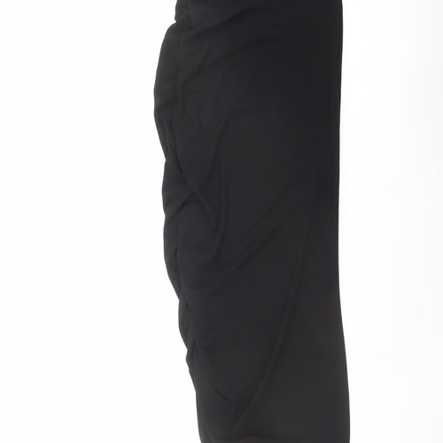 Zara Womens Black Polyester Bodycon Size XS Off the Shoulder Zip