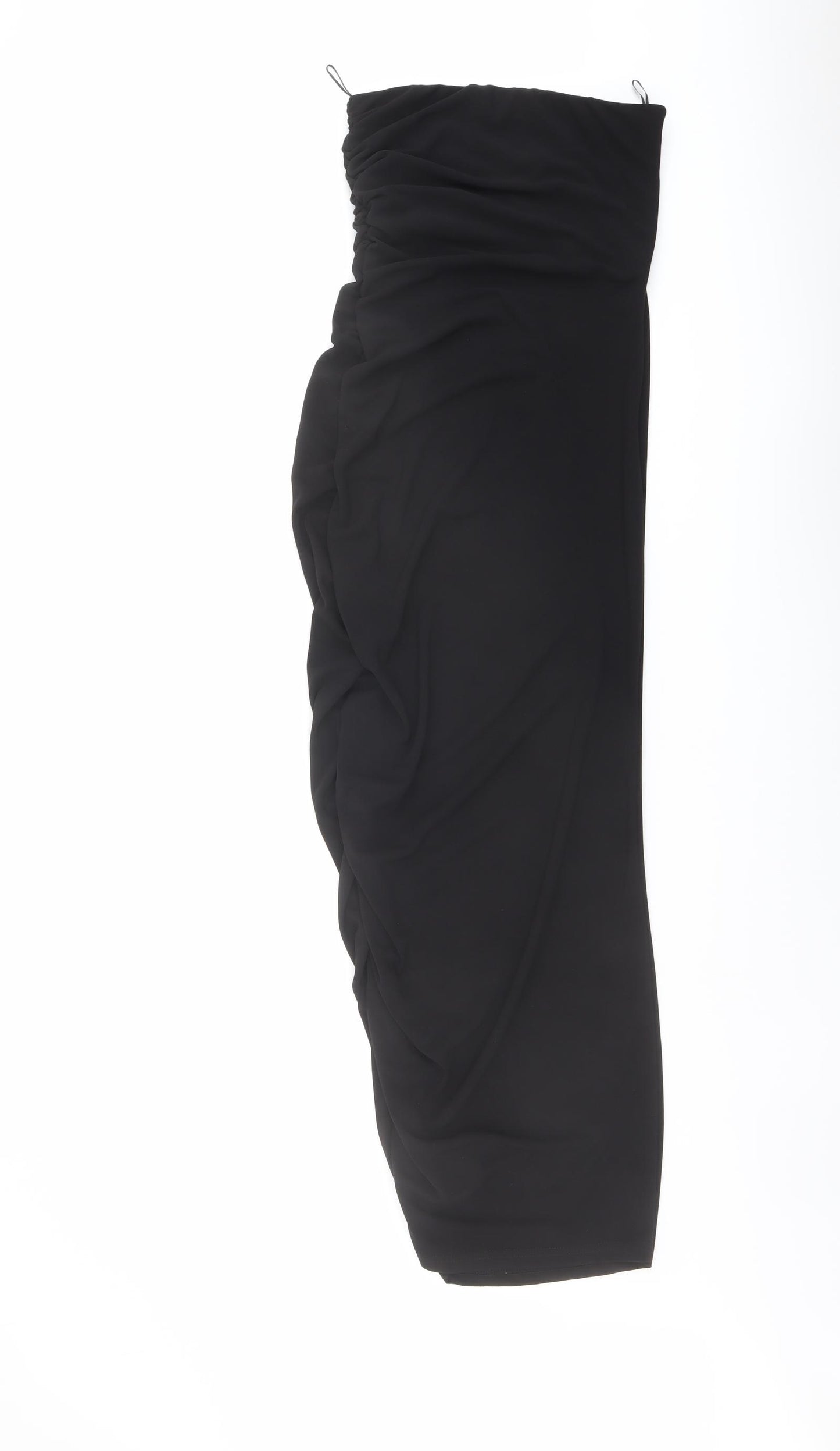 Zara Womens Black Polyester Bodycon Size XS Off the Shoulder Zip