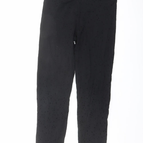 Marks and Spencer Womens Black Cotton Capri Leggings Size 8 L26 in