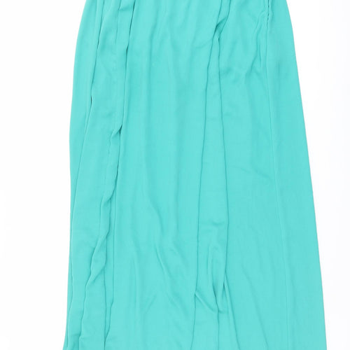 Zara Womens Green Polyester Maxi Skirt Size M