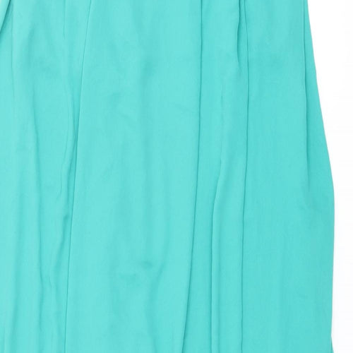 Zara Womens Green Polyester Maxi Skirt Size M