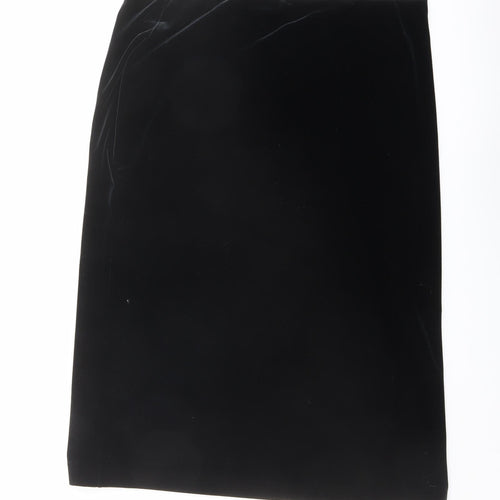 Marks and Spencer Womens Black Polyester A-Line Skirt Size 18