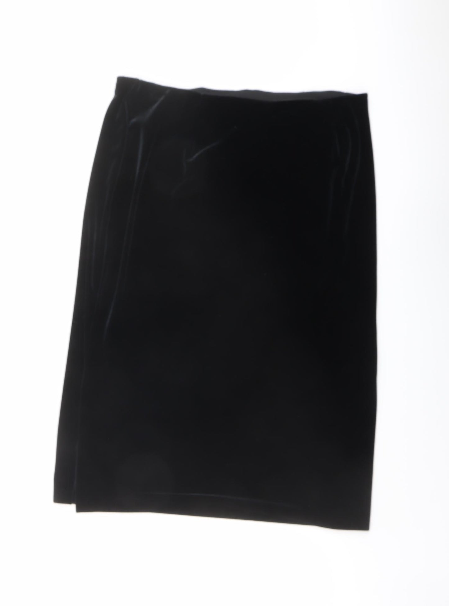 Marks and Spencer Womens Black Polyester A-Line Skirt Size 18