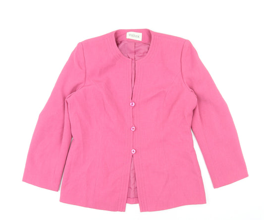 Eastex Womens Pink Jacket Blazer Size 10 Button