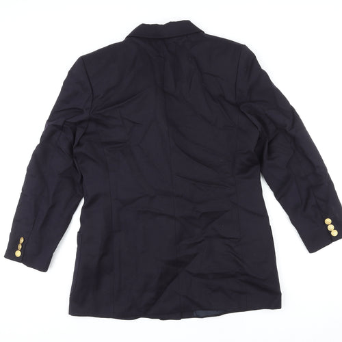 St Michael Womens Blue Jacket Blazer Size 16 Button