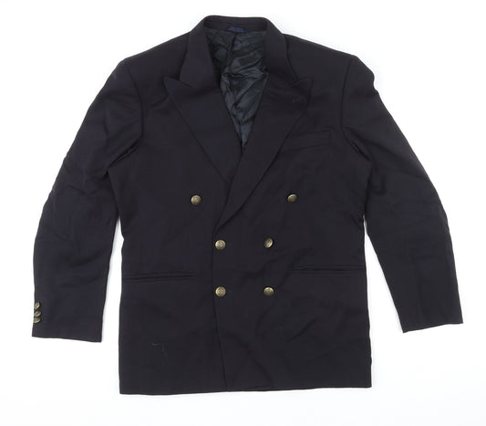 West Lake Mens Black Wool Jacket Blazer Size 38 Regular