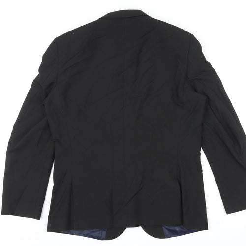 NEXT Mens Black Wool Jacket Suit Jacket Size 44 Regular