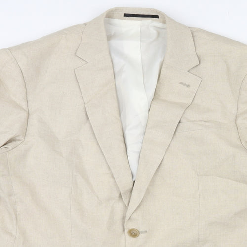 ASOS Mens Beige Linen Jacket Suit Jacket Size 40 Regular