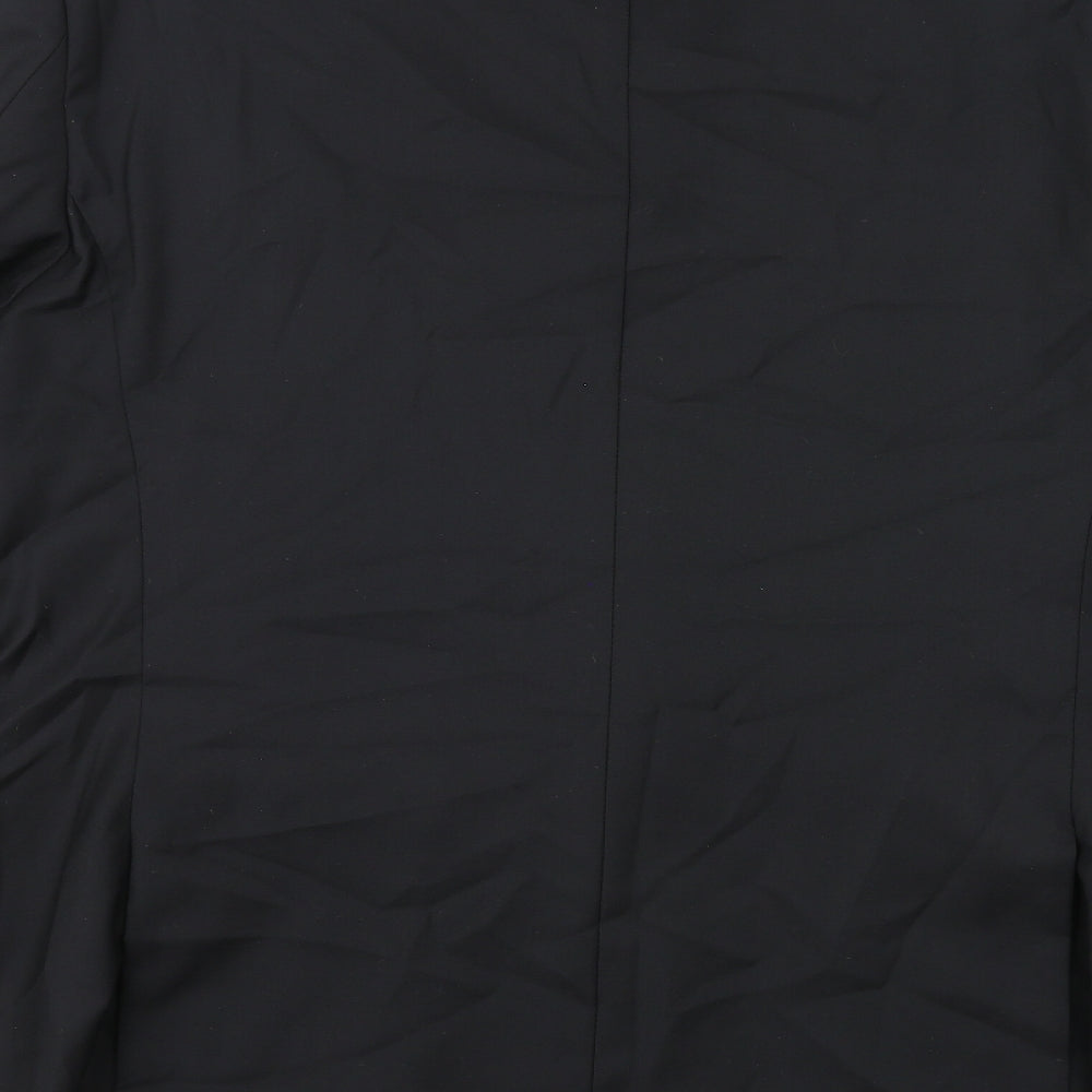 Lanificio Mens Black Wool Jacket Suit Jacket Size 46 Regular