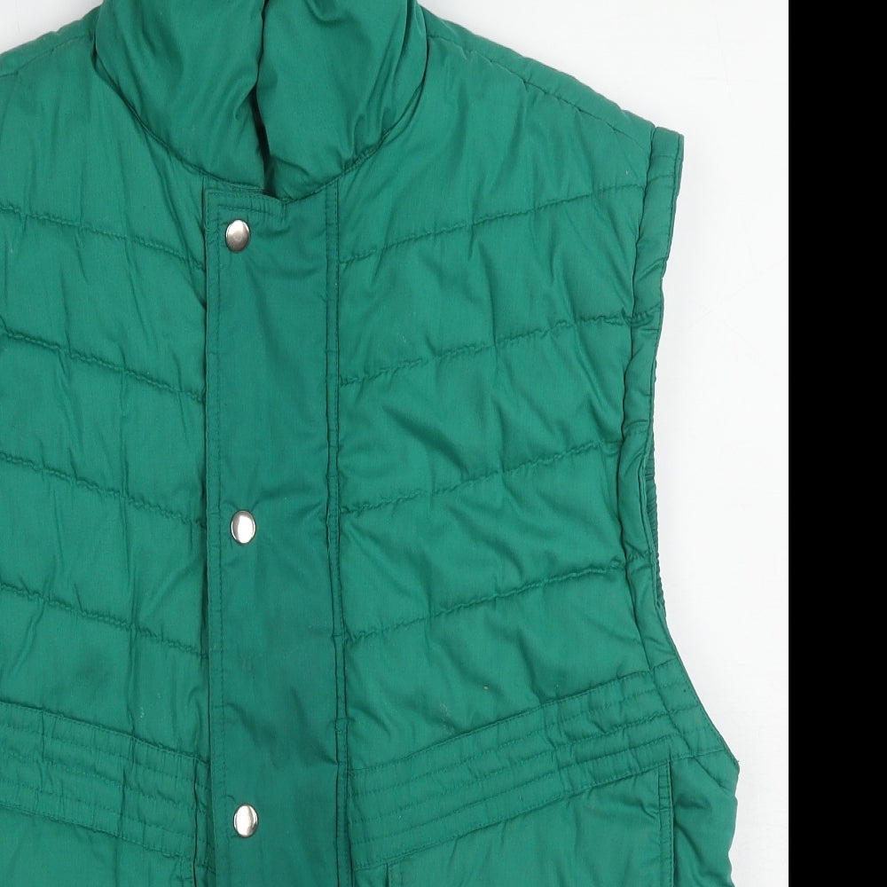 Ski Street Womens Green Gilet Jacket Size M Zip