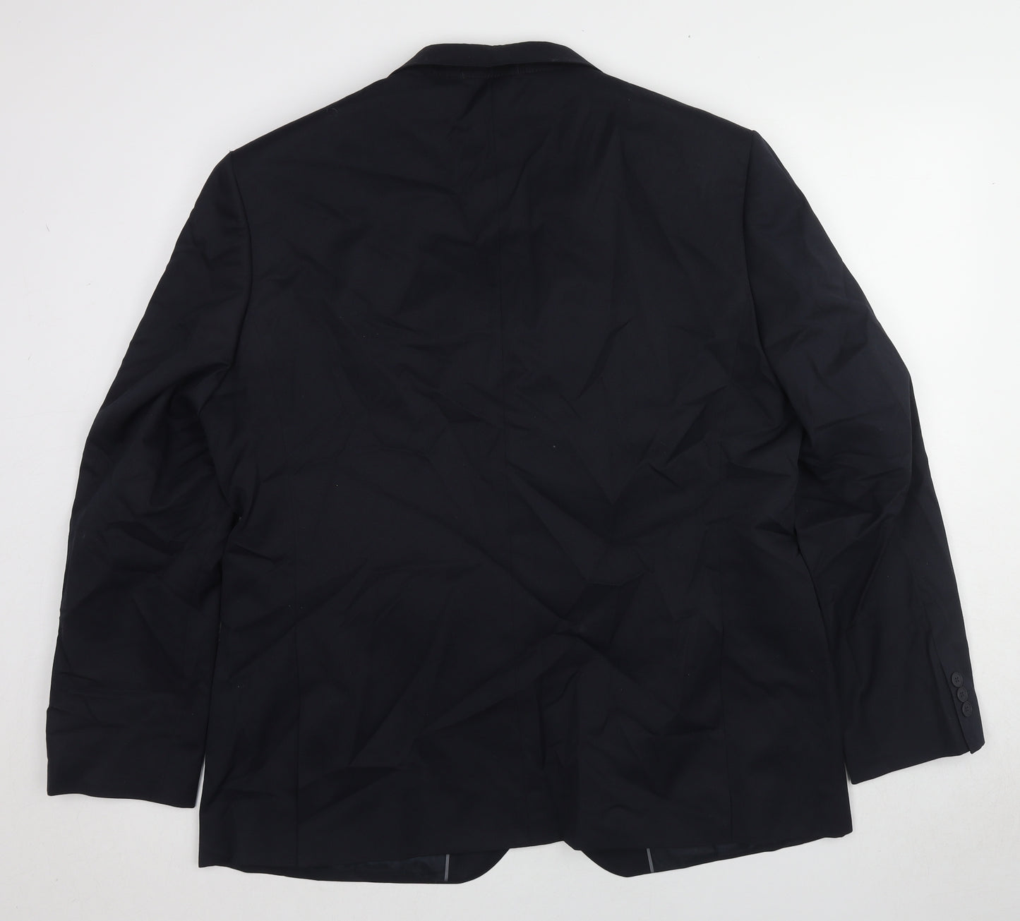 Marks and Spencer Mens Black Polyester Jacket Suit Jacket Size 46 Regular