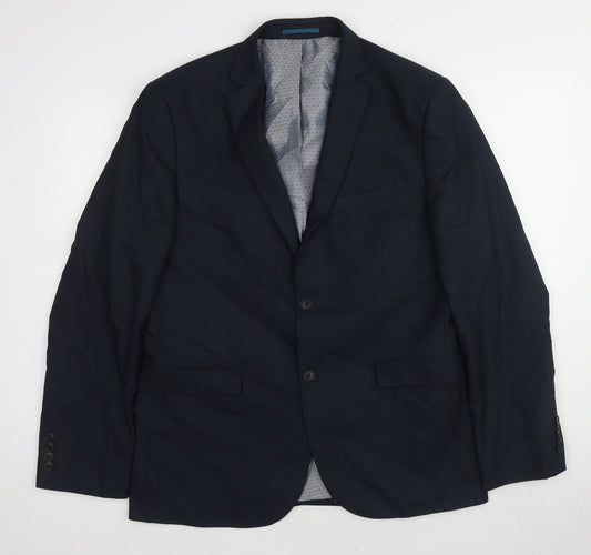 NEXT Mens Blue Polyester Jacket Suit Jacket Size 42 Regular