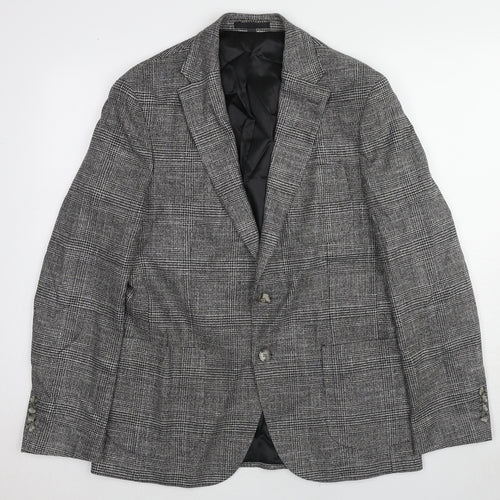 Marks and Spencer Mens Grey Polyester Jacket Blazer Size 40 Regular