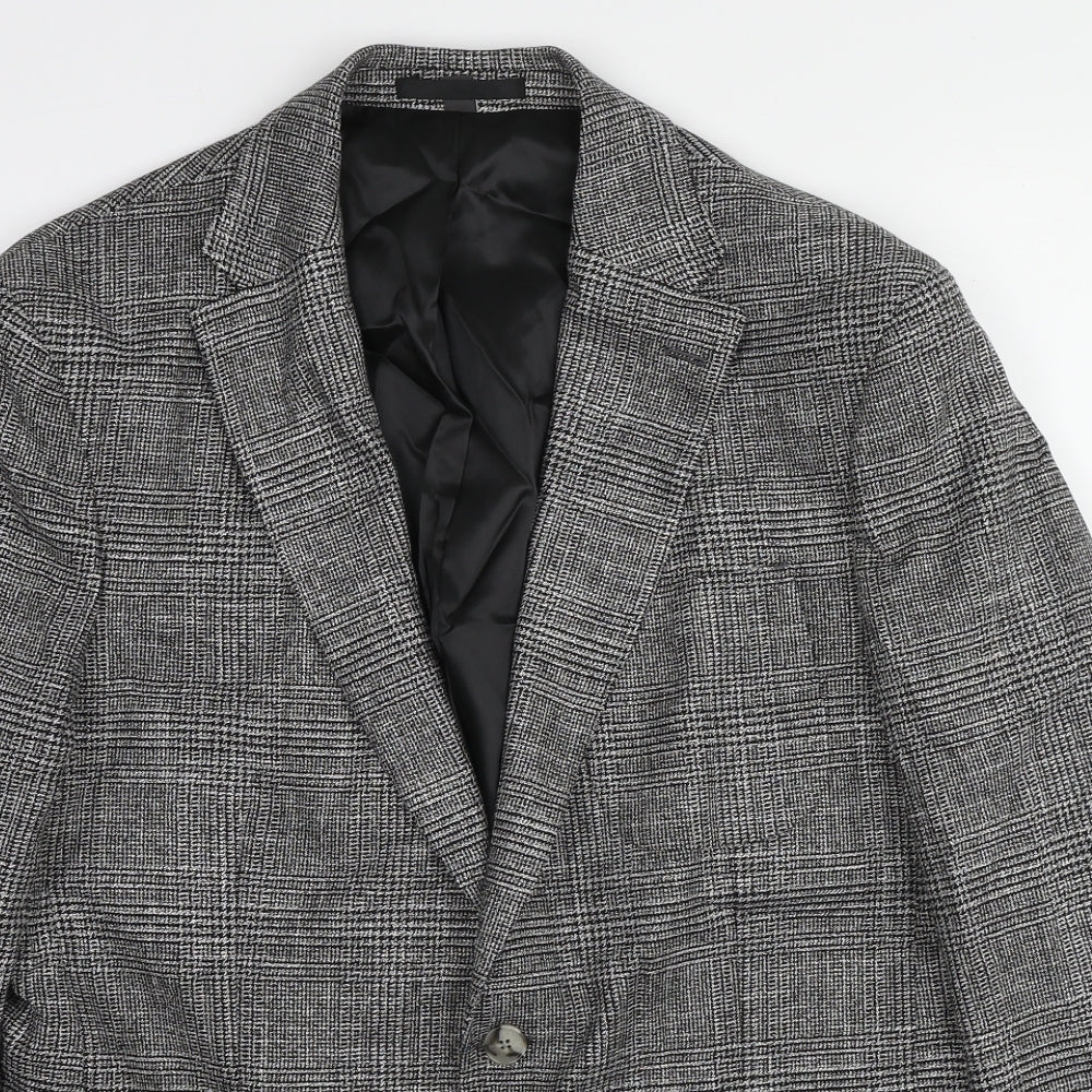 Marks and Spencer Mens Grey Polyester Jacket Blazer Size 40 Regular
