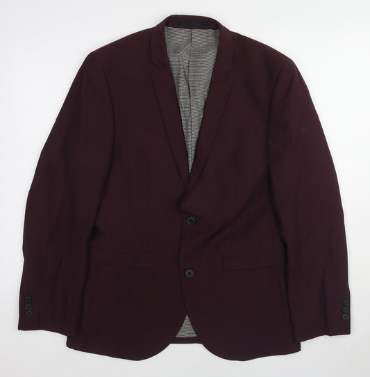 NEXT Mens Purple Polyester Jacket Blazer Size 38 Regular