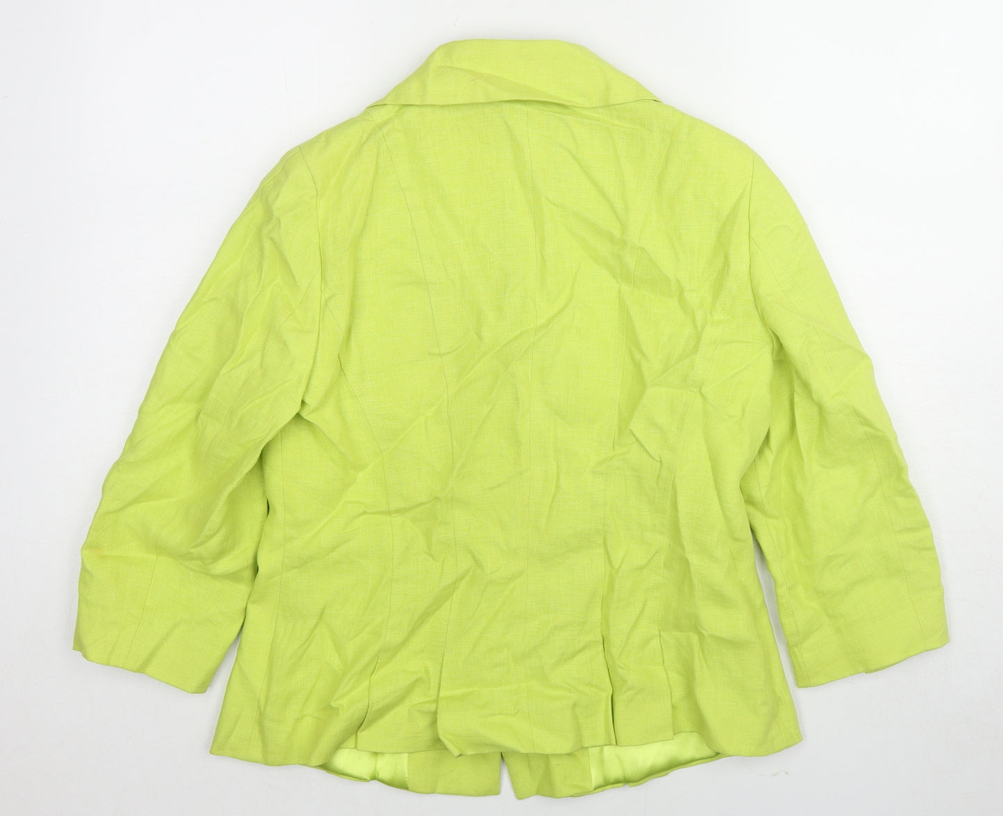 Planet Womens Green Jacket Blazer Size 12 Button