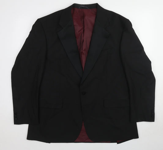 Hawksmoor Mens Black Polyester Jacket Suit Jacket Size 44 Regular