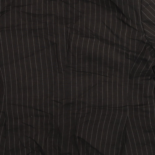 Marks and Spencer Mens Brown Striped Linen Jacket Suit Jacket Size 44 Regular
