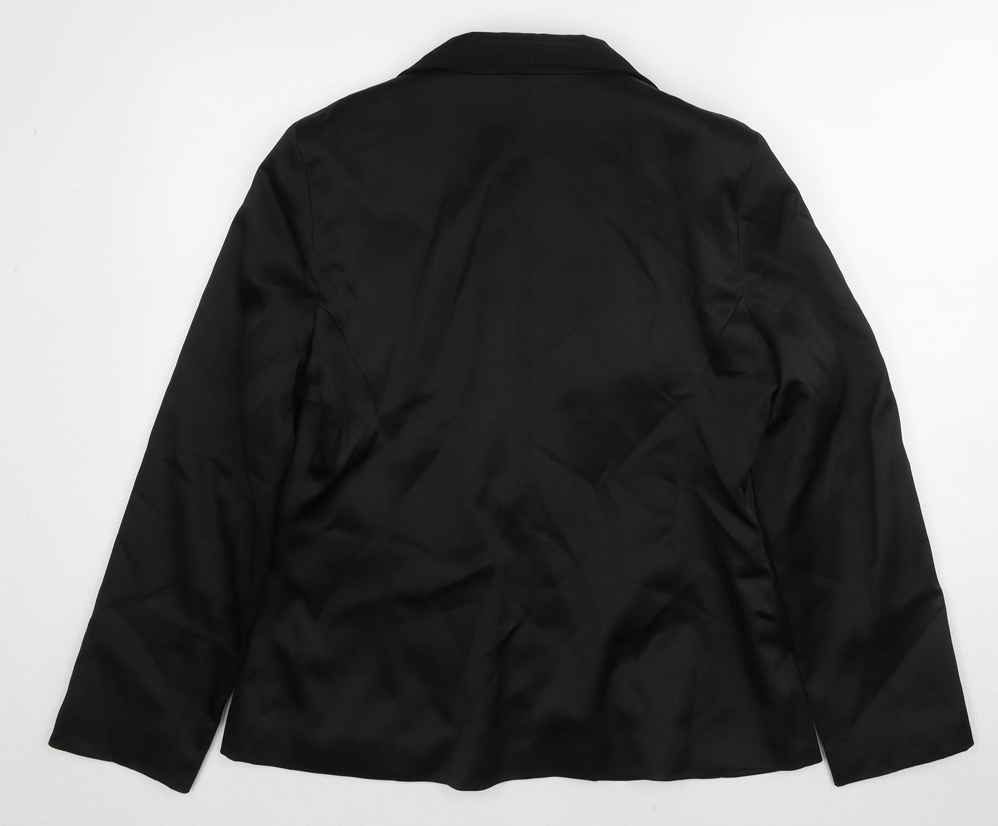 E-vie Womens Black Jacket Blazer Size 16 Buckle