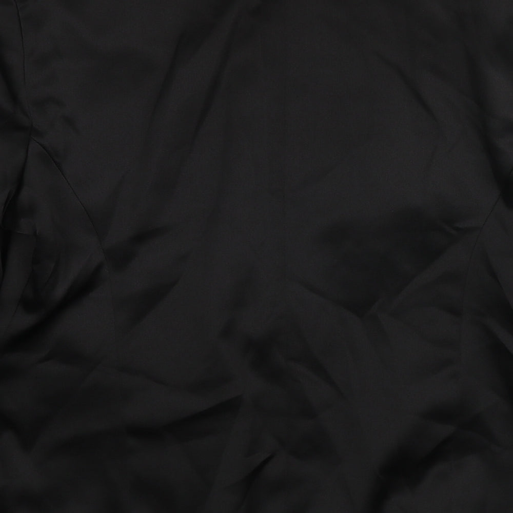 E-vie Womens Black Jacket Blazer Size 16 Buckle