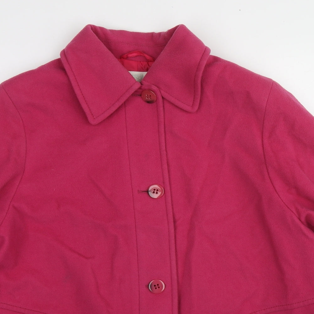 Marks and Spencer Womens Pink Jacket Size 18 Button
