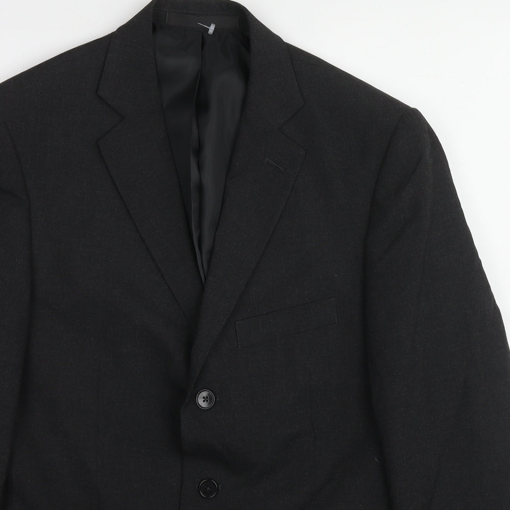 Marks and Spencer Mens Black Polyester Jacket Suit Jacket Size 38 Regular