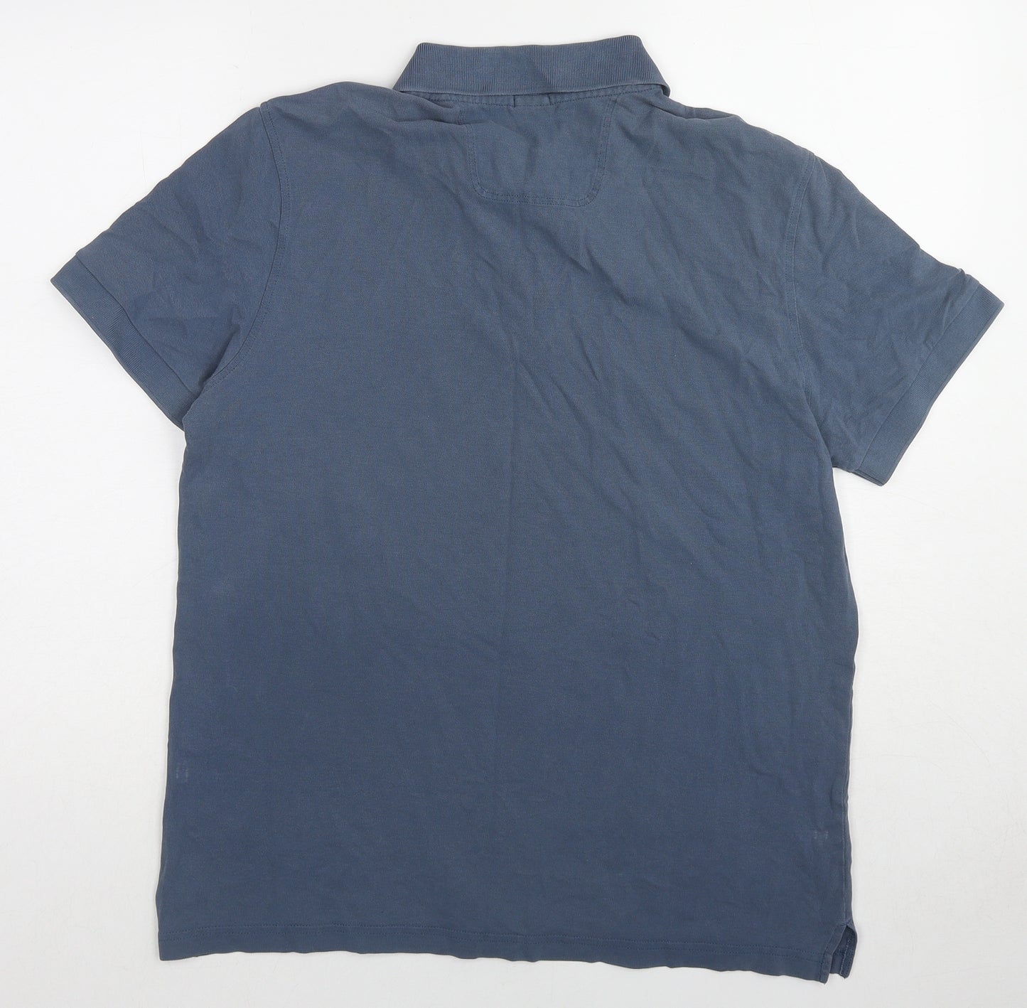 HUGO BOSS Mens Blue Cotton Polo Size XL Collared Pullover