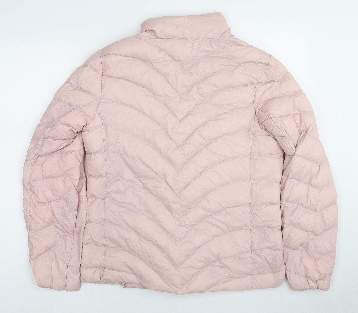 Marks and Spencer Womens Pink Quilted Jacket Size M Zip