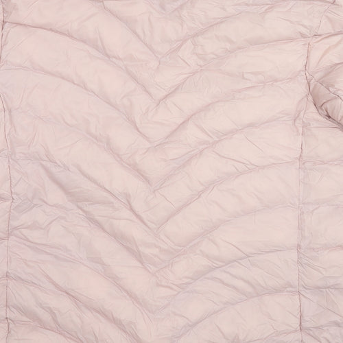 Marks and Spencer Womens Pink Quilted Jacket Size M Zip