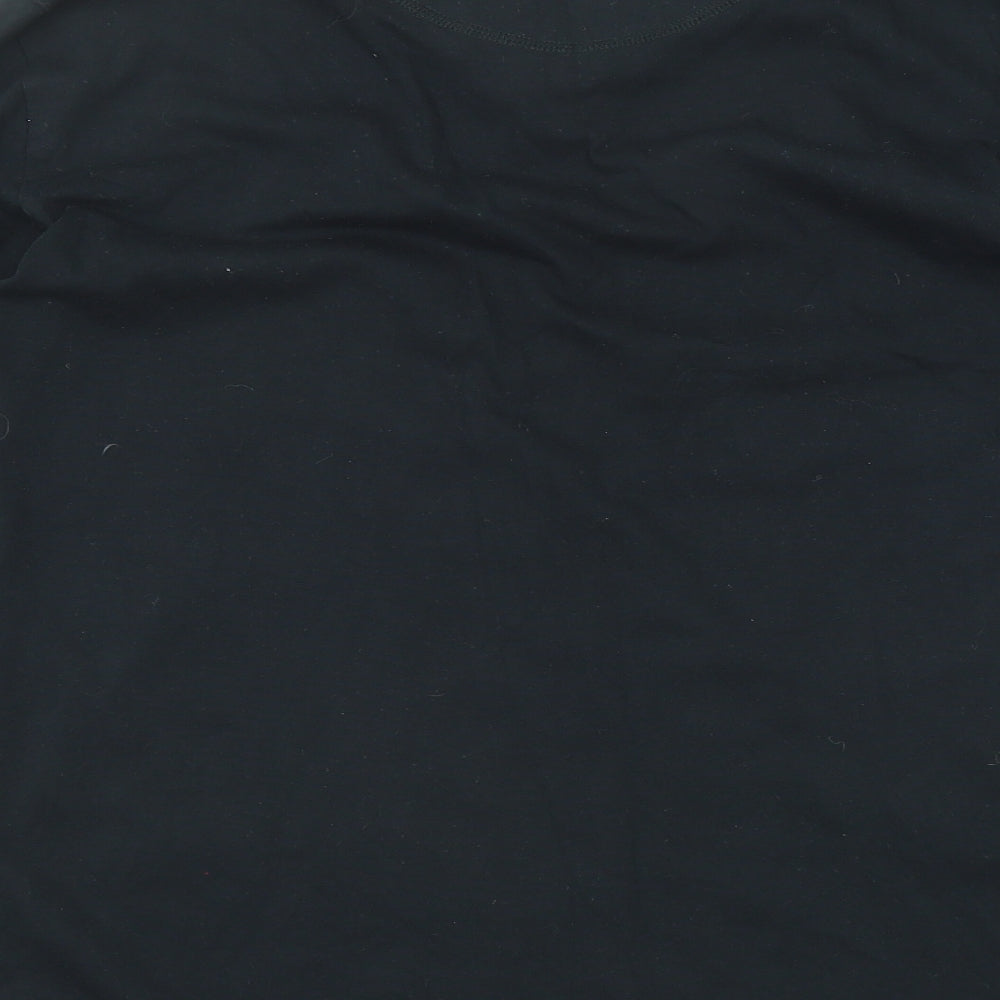 Burton Mens Black Cotton T-Shirt Size XL Round Neck